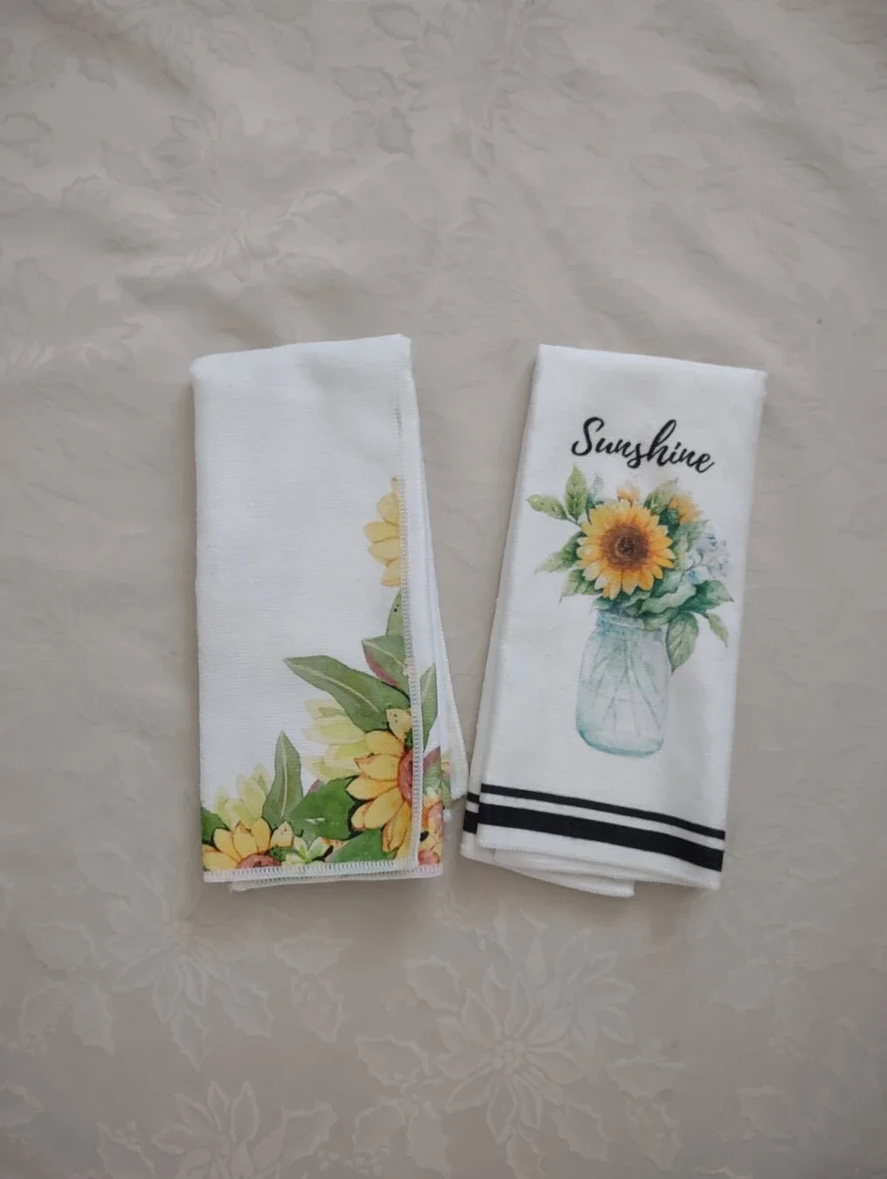 Art Sun Flower Watercolor Dish Towels Bathroom Kitchen Tea Towel